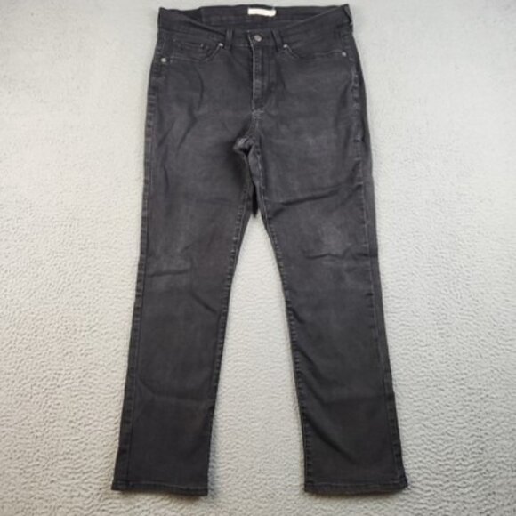 Levi's Denim - Levi’s Jeans Women’s 12 Classic Straight Dark Wash Black Mid Rise Denim Pants